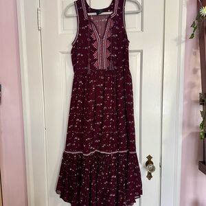 Ulla Johnson Burgundy Floral Dress